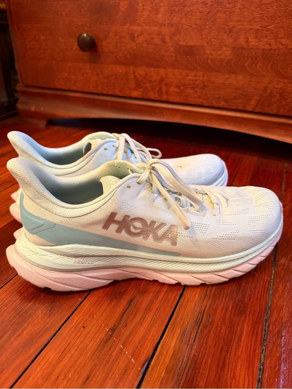 Hoka Women's One One Mach 4 Blue Glass Running Sneakers Size 11